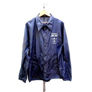Vtg 80s General Electric‎ Jet Set Jacket Sportsmaster XL Windbreaker Navy Blue